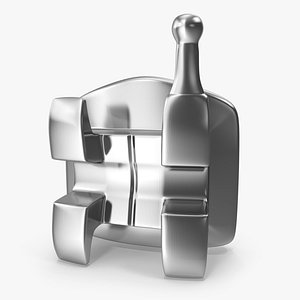 3D Dental Braces Bracket V02 model