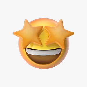 emoji 22 star struck 3D model