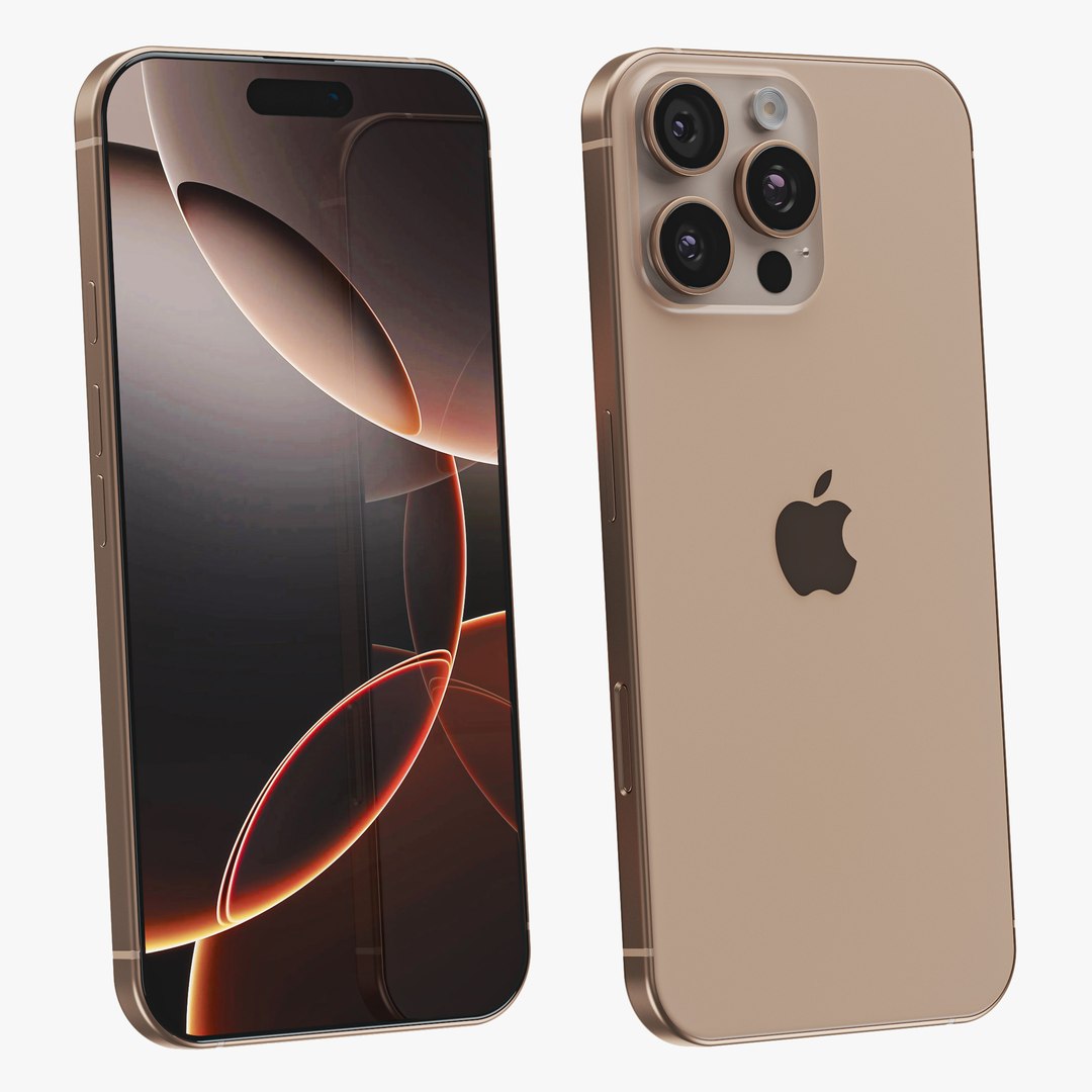 iPhone 16 Pro Max 3D model https://p.turbosquid.com/ts-thumb/9c/snPy2A/Se/16promaxdesert02/jpg/1726226315/1920x1080/fit_q87/52f59bcc6e0619b2f89ead741a61f8aa0e026dcb/16promaxdesert02.jpg