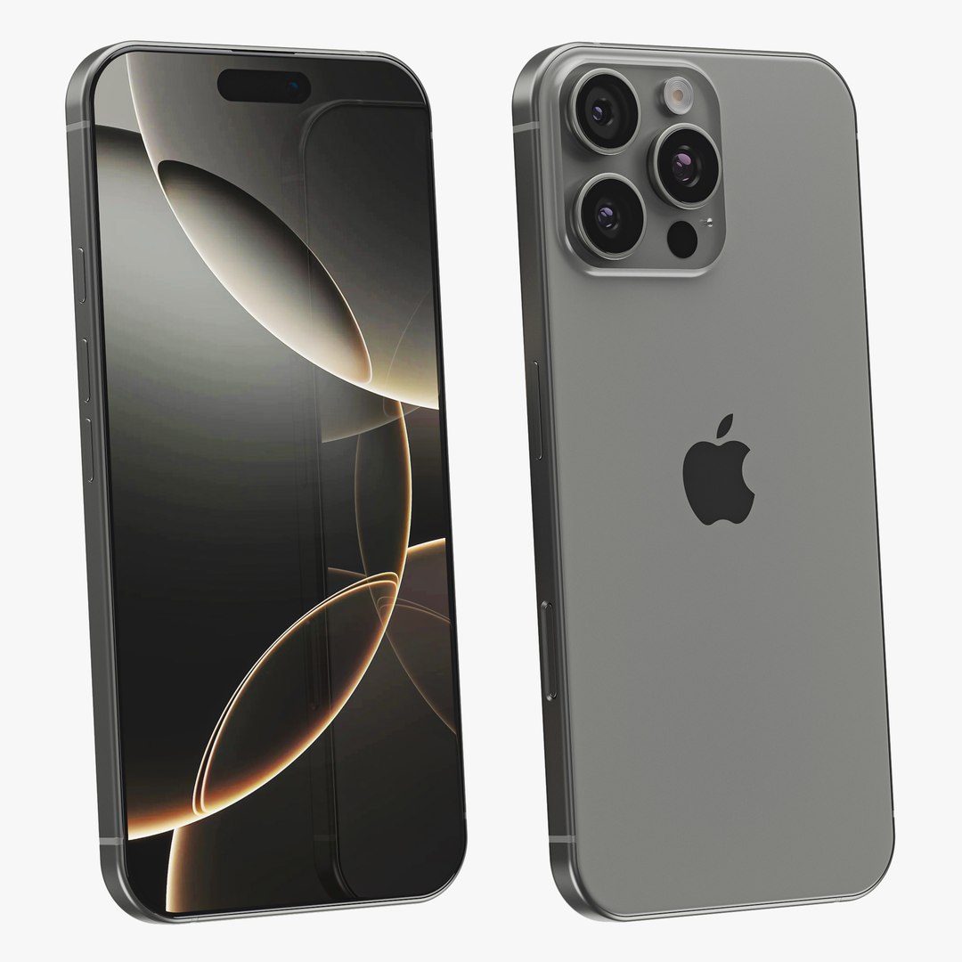 iPhone 16 Pro Max 3D model https://p.turbosquid.com/ts-thumb/9c/snPy2A/T7/16promaxnatural02/jpg/1726226321/1920x1080/fit_q87/0a65b27bc53a7f9efe6aaae900e8e7485976bc79/16promaxnatural02.jpg
