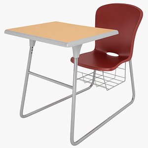 3d model of student desk