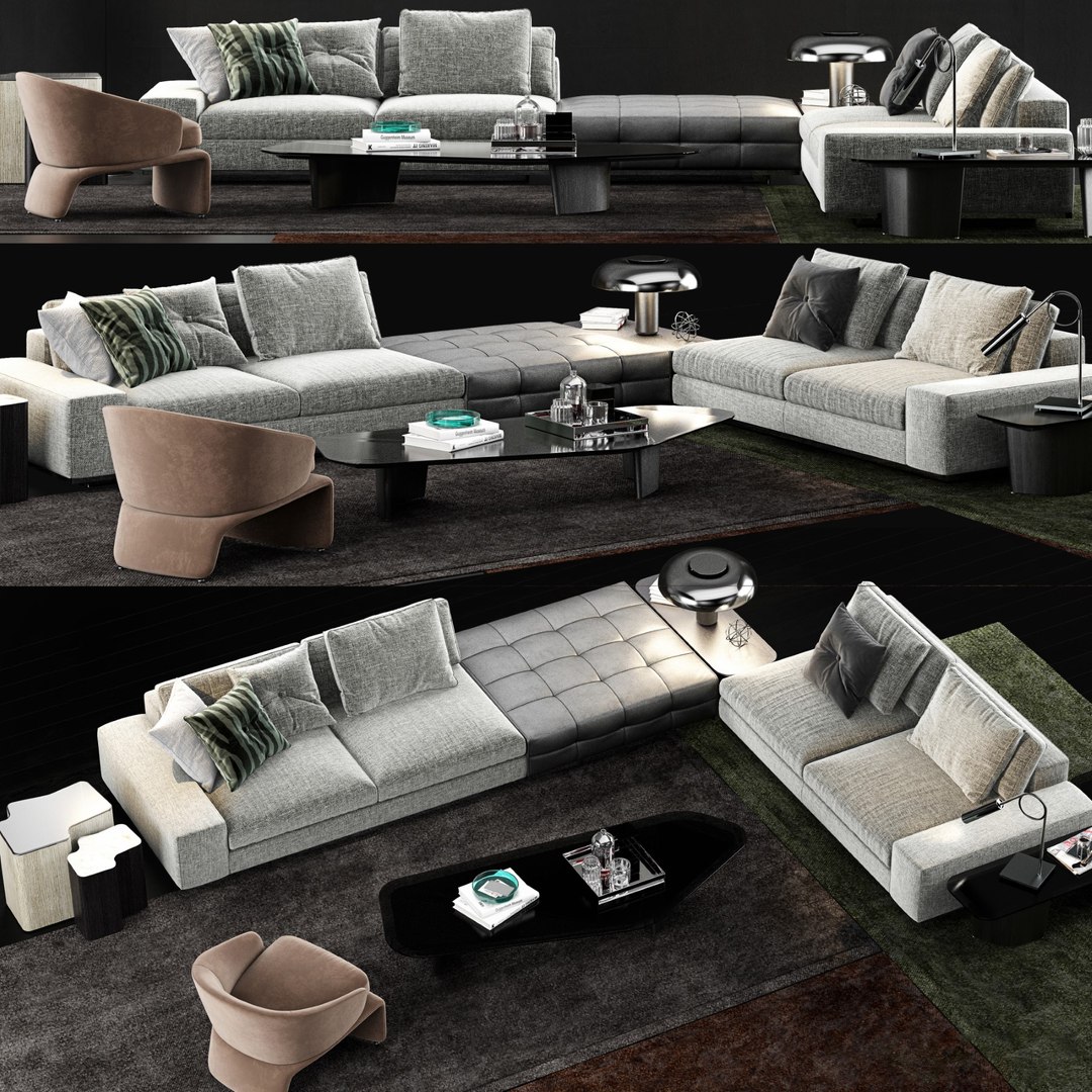 3D Minotti Lawrence Sofa Model - TurboSquid 1594983