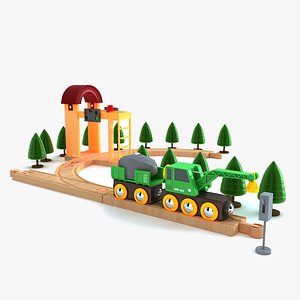 kids train set toy 3d dwg