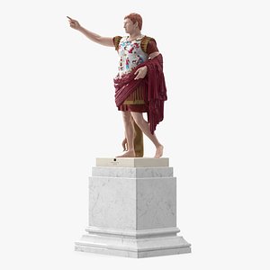 3D model Roman Leader Statue of Prima Porta Stylized Replica