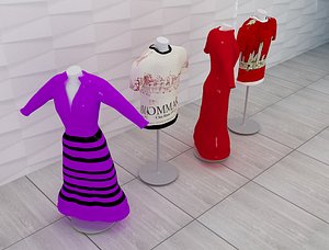Dress T-shirt  Cloth Wear F7 3D model