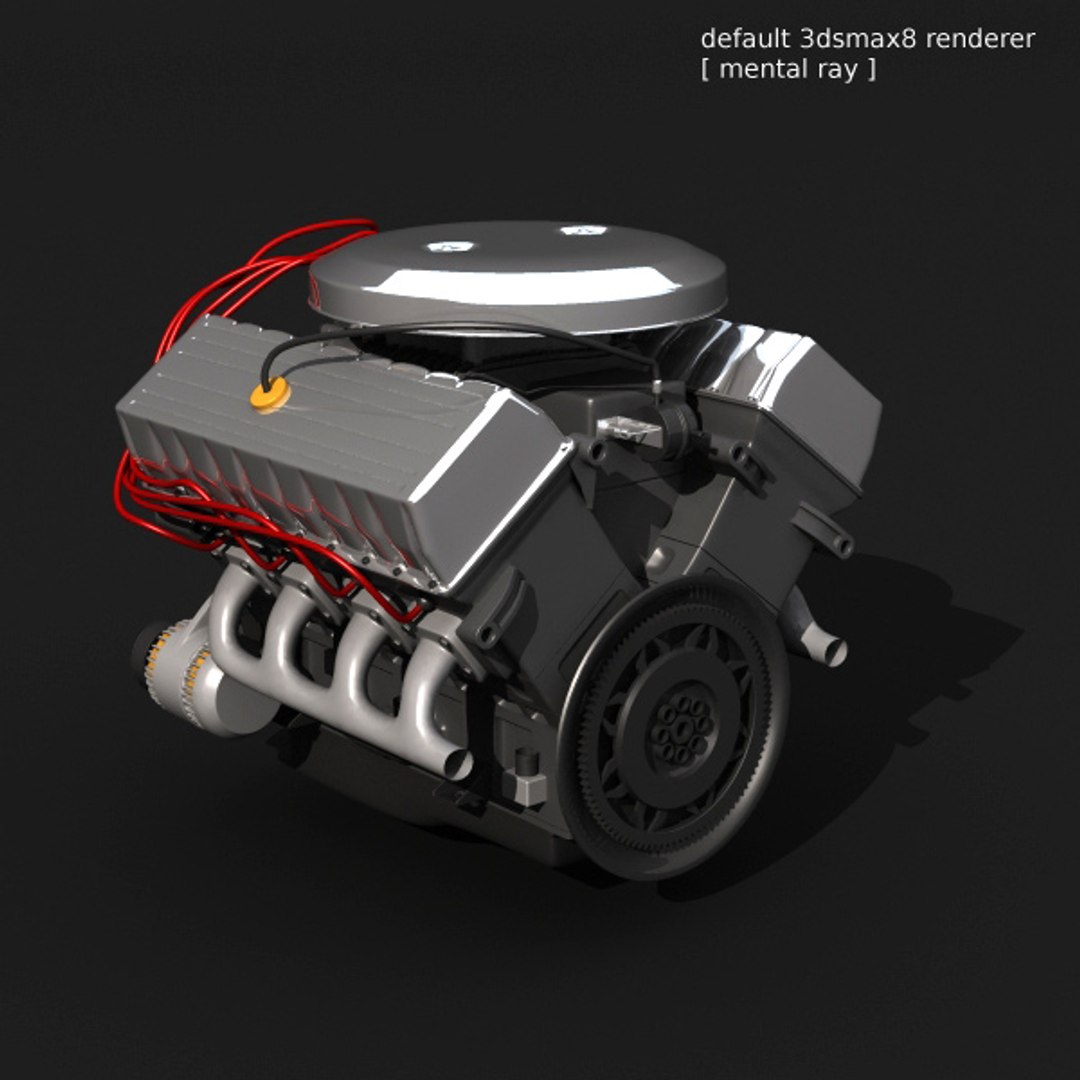 Generic V8 Petrol Engine 3d Model