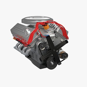 generic v8 petrol engine 3d model