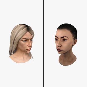 3d woman head