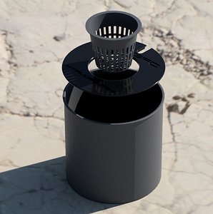 deep hydroponic planter plants 3D model