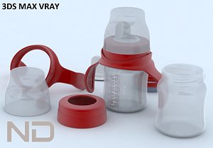 3ds max baby bottle