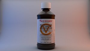 3D Wockhardt Cough Syrup Bottle Lean