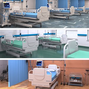3D Hospital Room Set 2