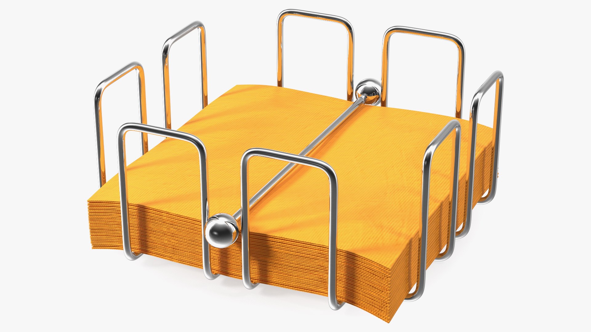 Cocktail Napkin Holder Chrome Full 3D model preview