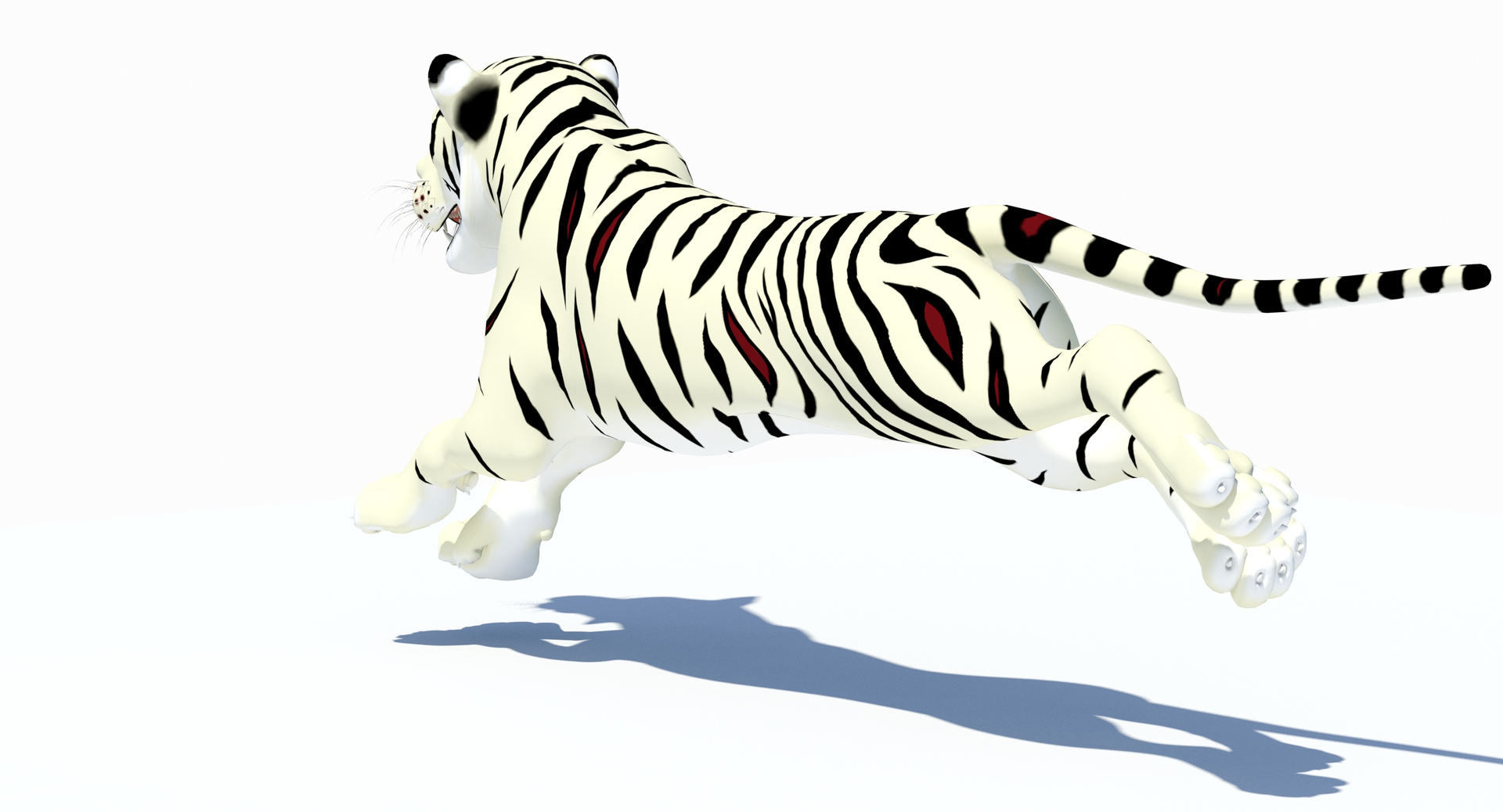 Cartoon Tiger White Cat 3d Max