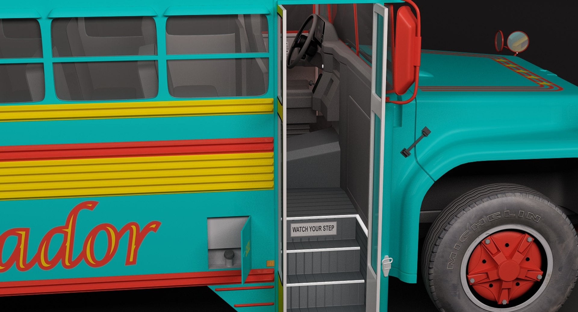 3D Chicken Bus Model TurboSquid 1380113