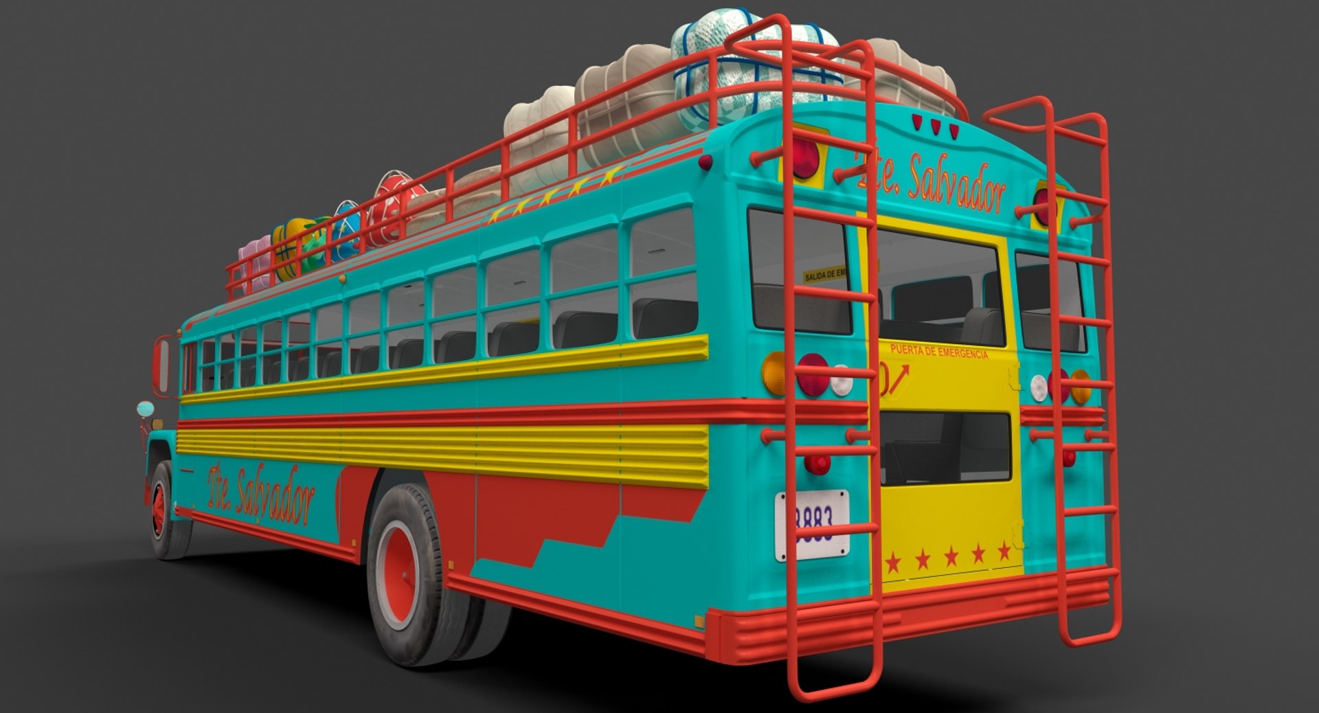 3D Chicken Bus Model TurboSquid 1380113