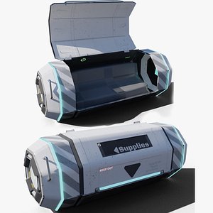 3D model Scifi loot supplies crate