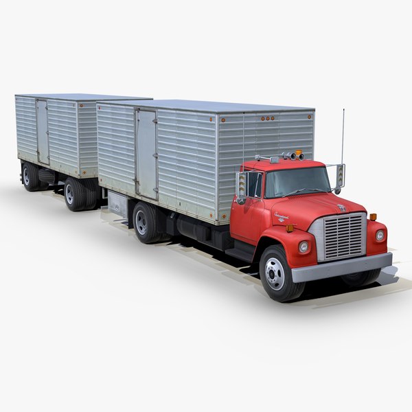 International Loadstar 1700 1968 Box truck trailer 3D model