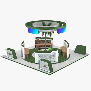 3D model exhibition booth
