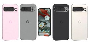 Google Pixel 9 Pro XL All Colors Low Poly 3D model