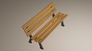 3D park bench