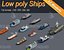 Low poly Ships pack 01 Isometric Low-poly 3D model