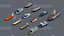 Low poly Ships pack 01 Isometric Low-poly 3D model