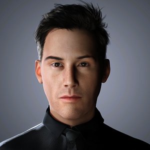 3D Keanu Reeves Character 3D Model Low-poly