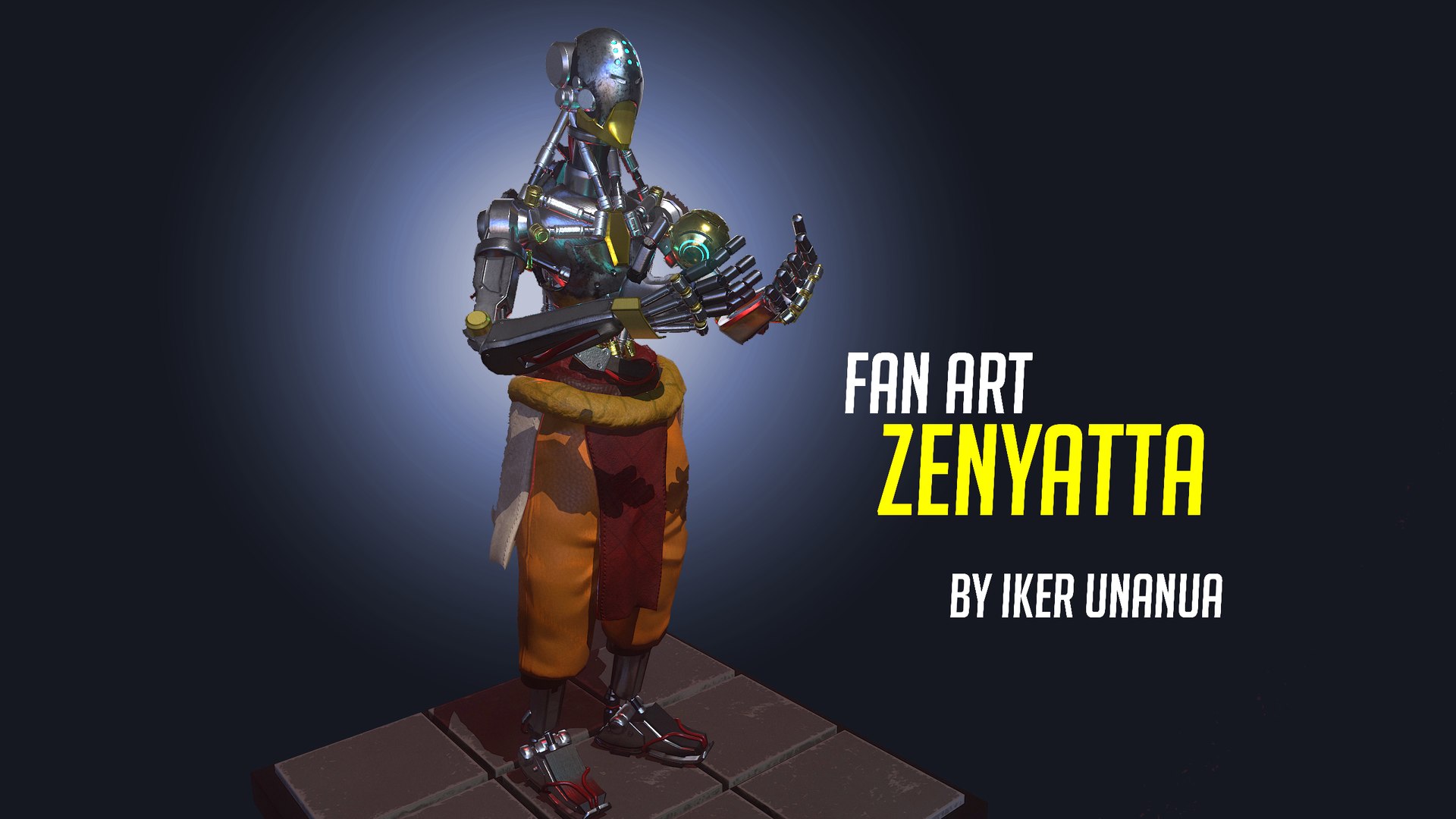 3D Overwatch Zenyatta Model - TurboSquid 1370378