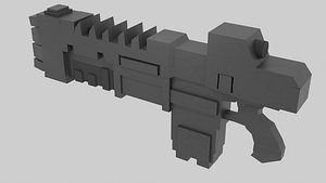 Sc-fi low-poly assault gun