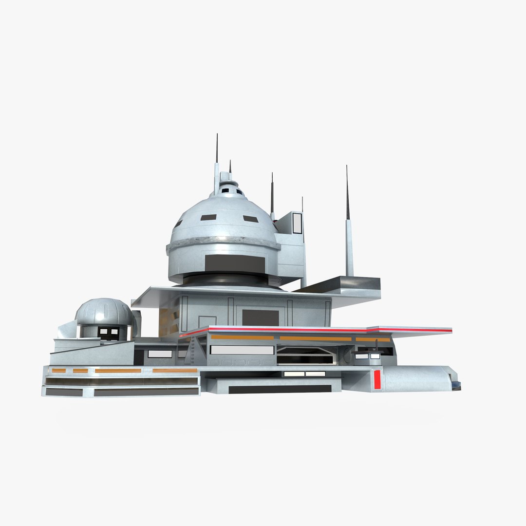 Futuristic Spaceport 3D Model - TurboSquid 2089965