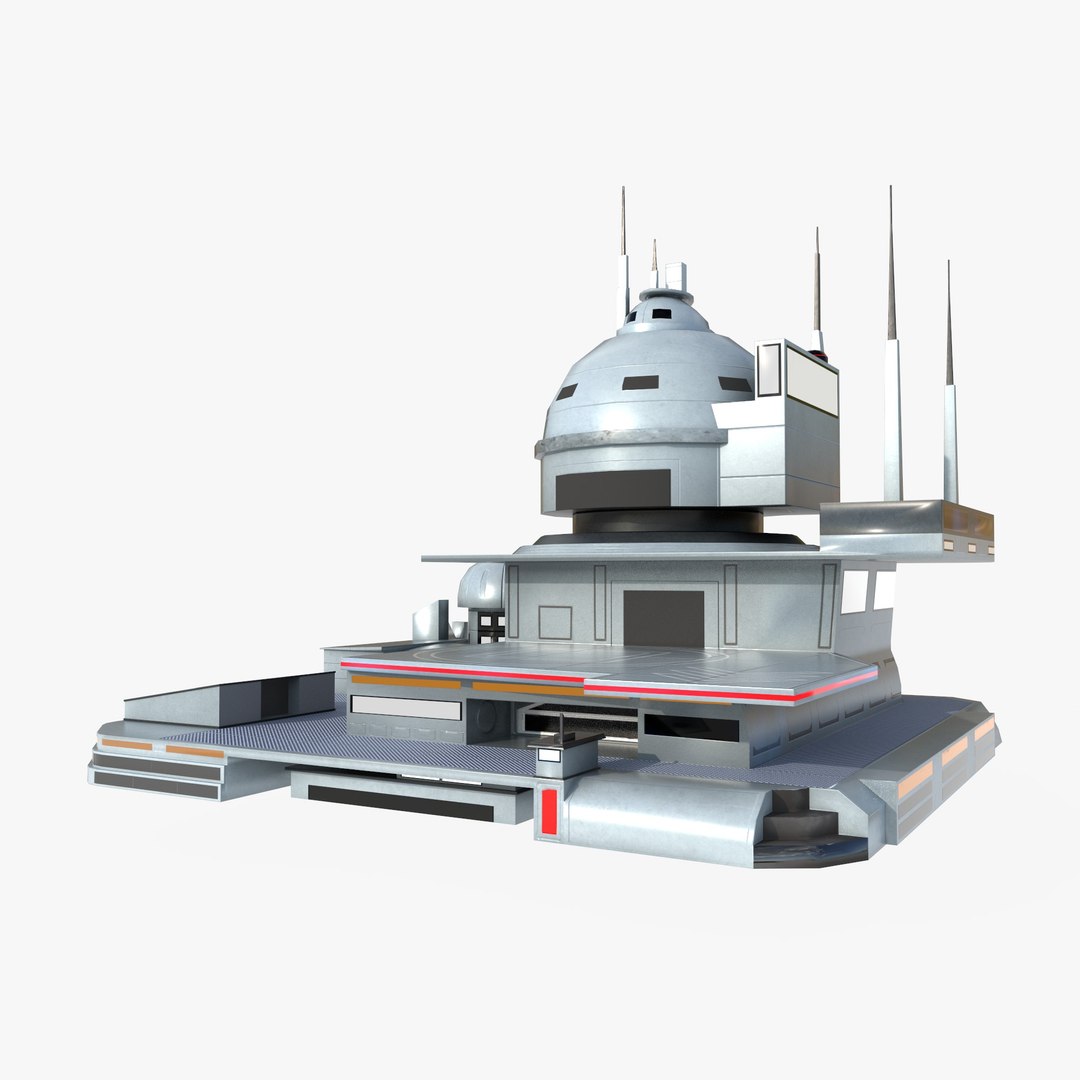 Futuristic Spaceport 3D Model - TurboSquid 2089965