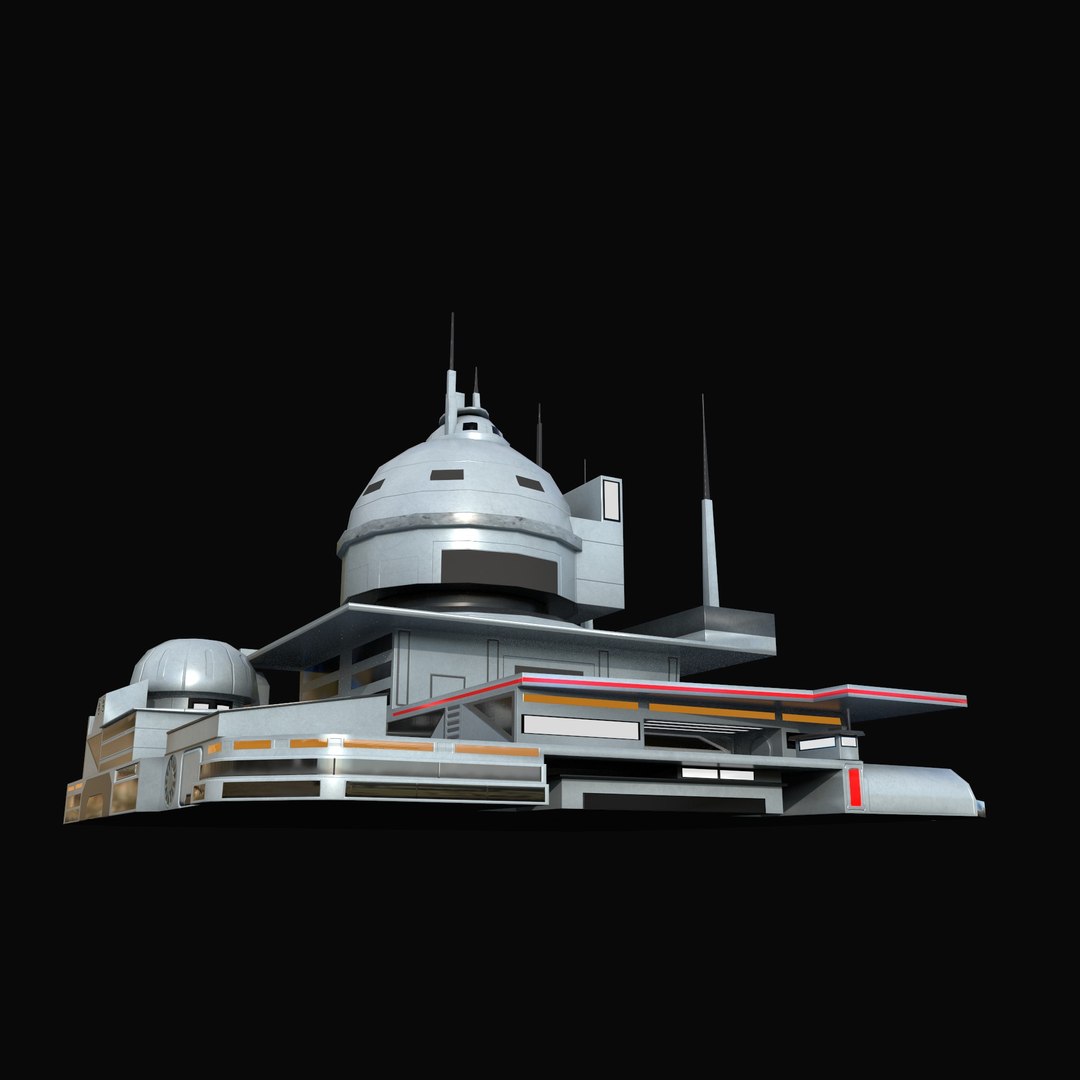 Futuristic Spaceport 3D Model - TurboSquid 2089965