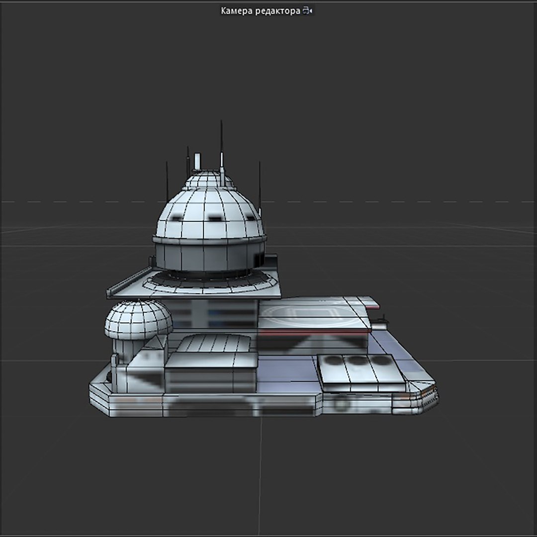 Futuristic Spaceport 3D Model - TurboSquid 2089965