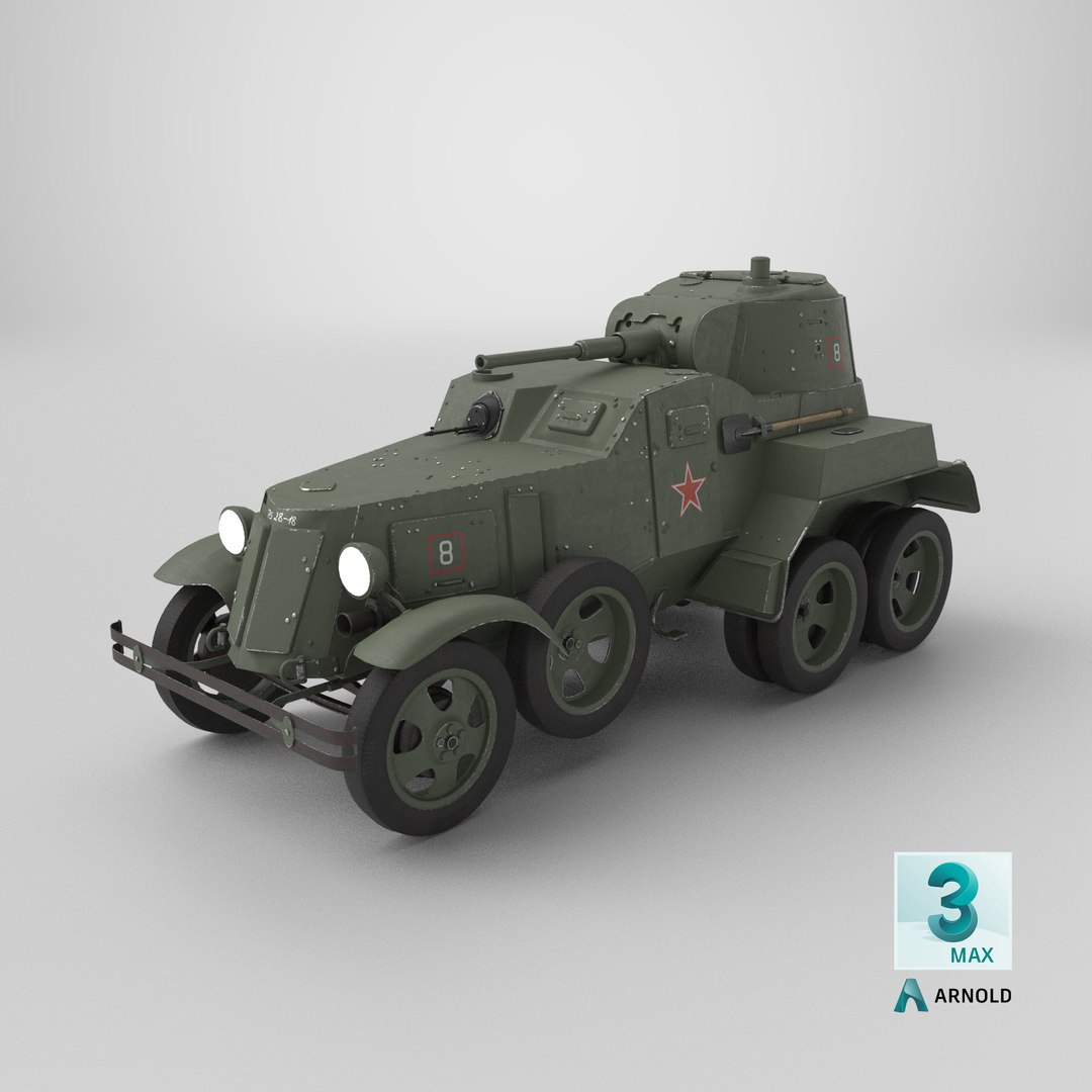 BA-10 Heavy Armored Car Low-poly PBR 3D model https://p.turbosquid.com/ts-thumb/9d/slGfLJ/4C/stemcell_max_arnold_render/png/1714784818/1920x1080/fit_q87/32fac58830962874bf94767244a9bae8252b447b/stemcell_max_arnold_render.jpg