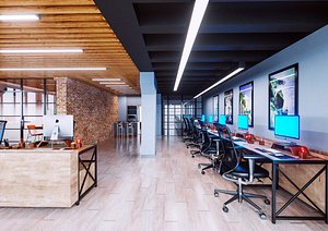 Office interior 3D