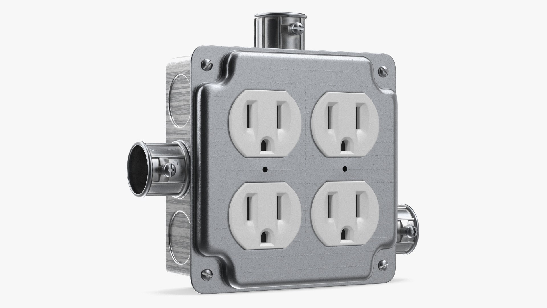 Junction Box With Sockets 3D model preview
