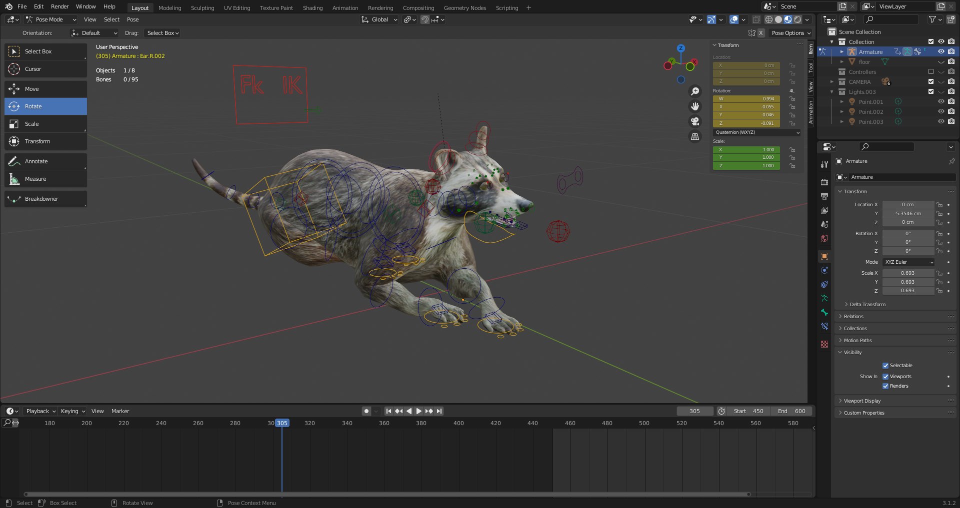 3D Fur Raccoon Rigged Animation In Blender - TurboSquid 2008736