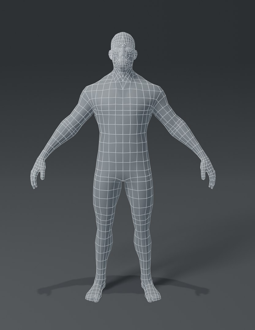 Male Body Base Mesh 3D Model - TurboSquid 1515260