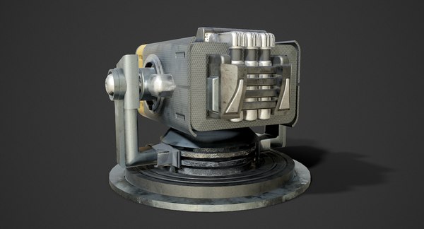 Heavy sci-fi turrets x13 3D model - TurboSquid 1407702