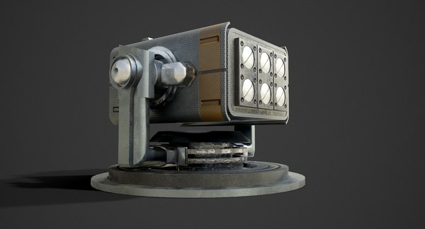 Heavy sci-fi turrets x13 3D model - TurboSquid 1407702