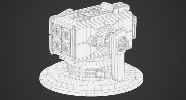 Heavy sci-fi turrets x13 3D model - TurboSquid 1407702