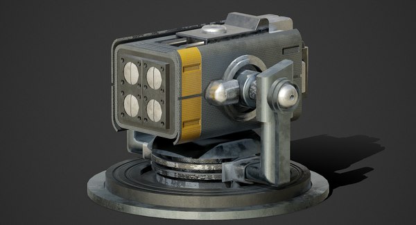 Heavy sci-fi turrets x13 3D model - TurboSquid 1407702