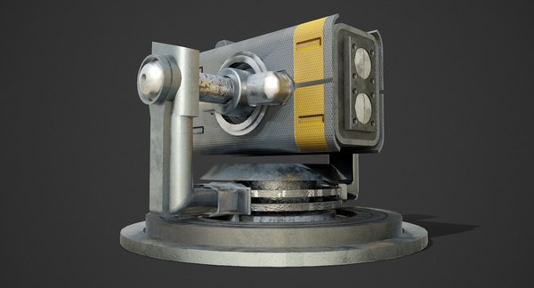 Heavy sci-fi turrets x13 3D model - TurboSquid 1407702