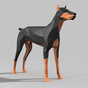 Lo Poly Doberman