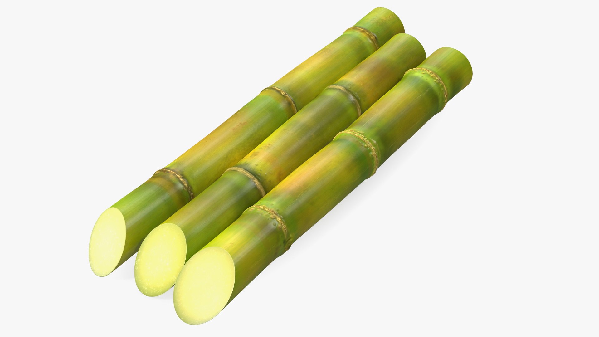 Fresh Sugarcane Sticks 3D model preview
