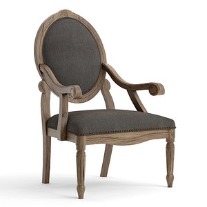 3D model madison park wood armchair