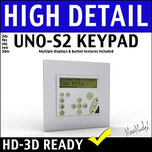 russound uno s2 keypad 3d 3ds