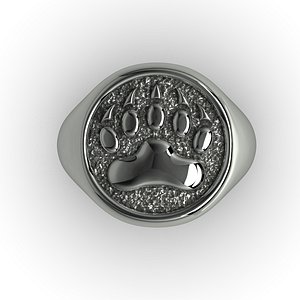 3D model Bear paw ring