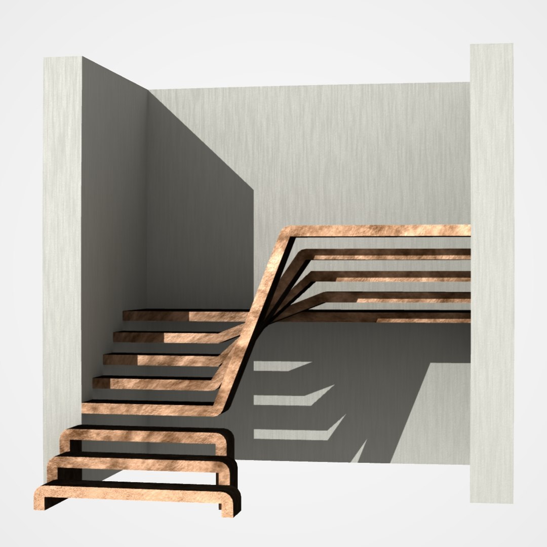 Wooden Staircase Dxf